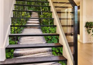 Forest Stream Wall Mural 3d forest Wood Path 1439 Stair Risers