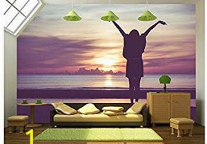 Forest Stream Wall Mural Amazon Wall26 Woman Spreading Hands with Joy and