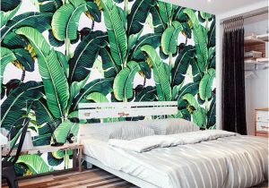 Forest Wall Mural Bedroom Custom Wall Mural Wallpaper European Style Retro Hand Painted Rain forest Plant Banana Leaf Pastoral Wall Painting Wallpaper 3d Free Wallpaper Hd