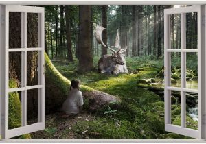 Forest Wall Murals Uk Behangrollen 3d Hole In Wall Children Fairytale Enchanted