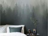 Forest Wallpaper Murals for Walls Deep Green Ombre forest Wall Mural In 2019