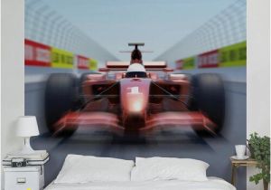 Formula One Wall Murals Racing Car 1 92m X 1 92m Textured Matte Peel & Stick Wall