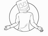 Fortnite Marshmello Coloring Pages How to Draw Marshmello Super Easy