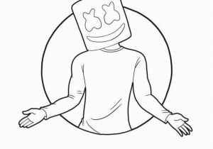 Fortnite Marshmello Coloring Pages How to Draw Marshmello Super Easy