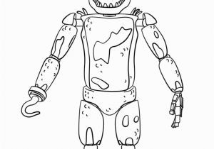 Foxy Five Nights at Freddy S Coloring Pages Fnaf toy Foxy Coloring Page From Five Nights at Freddy S