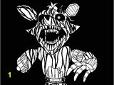 Foxy Five Nights at Freddy S Coloring Pages Terrifying Foxy From Five Nights at Freddy S Coloring Page