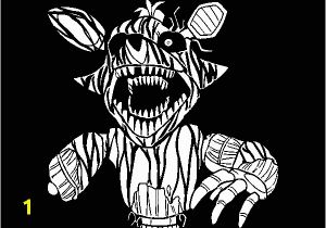 Foxy Five Nights at Freddy S Coloring Pages Terrifying Foxy From Five Nights at Freddy S Coloring Page