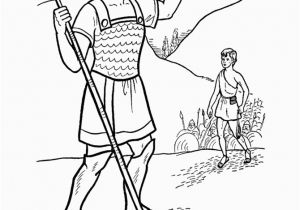 Free Bible Coloring Pages David and Goliath David and Goliath Coloring Page