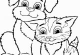 Free Cat and Dog Coloring Pages Cat and Dog Coloring Pages