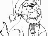 Free Cat and Dog Coloring Pages Christmas Cat and Dog Coloring Page Free Christmas