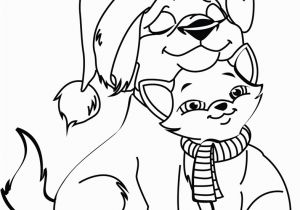 Free Cat and Dog Coloring Pages Christmas Cat and Dog Coloring Page Free Christmas