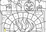 Free Color by Number Halloween Coloring Pages Hard T