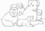 Free Coloring Pages Dogs and Puppies Puppies with Mom Dog Online Coloring Page