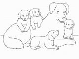 Free Coloring Pages Dogs and Puppies Puppies with Mom Dog Online Coloring Page