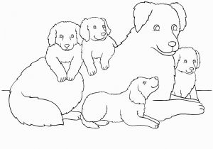 Free Coloring Pages Dogs and Puppies Puppies with Mom Dog Online Coloring Page