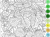 Free Coloring Pages for Adults Printable Hard to Color Nicole S Free Coloring Pages Color by Numbers Strawberries and