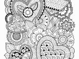 Free Coloring Pages for Adults Zentangle Hearts Coloring Page • Free Printable Ebook