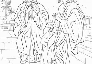 Free Coloring Pages Jesus and Nicodemus Jesus and Nicodemus Coloring Page