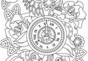 Free Coloring Pages Of Clocks 366 Best Steampunk Coloring Pages for Adults Images