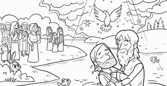 Free Coloring Pages Of Jesus Being Baptized Bible App for Kids Coloring Sheets