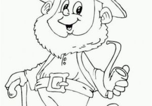 Free Coloring Pages Of Leprechauns Saint Patricks Day Leprechaun Holding Pipe Coloring Page for