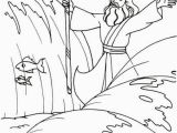 Free Coloring Pages Of Moses and the Red Sea Moses Divide the Red Sea with His Stick Coloring Page