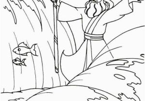 Free Coloring Pages Of Moses and the Red Sea Moses Divide the Red Sea with His Stick Coloring Page