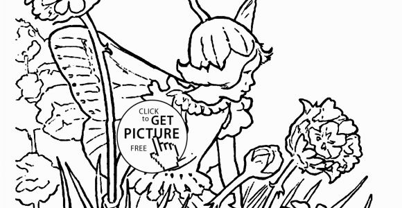 Free Fairy Coloring Pages for Adults to Print Flower Fairy Thrift Coloring Page for Kids for Girls Coloring Pages