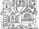 Free Halloween Haunted House Coloring Pages House Haunted Houses with Many Ghost Coloring Page