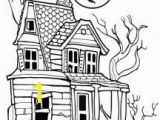 Free Halloween Haunted House Coloring Pages Spooky Halloween Day House Coloring Page