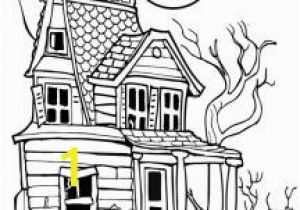 Free Halloween Haunted House Coloring Pages Spooky Halloween Day House Coloring Page