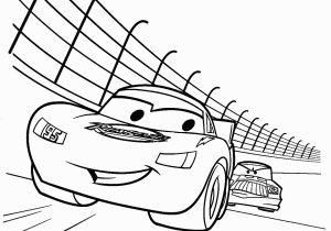 Free Lightning Mcqueen Coloring Pages Online Lightning Mcqueen and Chick Hicks Race Coloring Sheet Printable