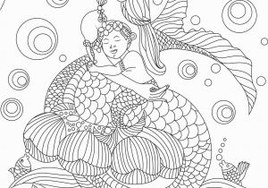 Free Mermaid Coloring Pages for Adults Free Beautiful Mermaid Adult Coloring Book Image From