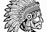 Free Native American Indian Coloring Pages Indian Native Chief Profile Native American Adult