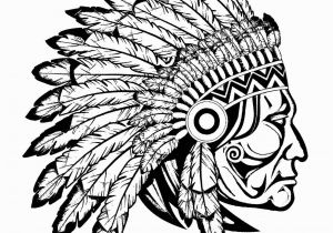 Free Native American Indian Coloring Pages Indian Native Chief Profile Native American Adult