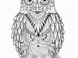 Free Owl Coloring Pages for Adults Artist Między Kreskami