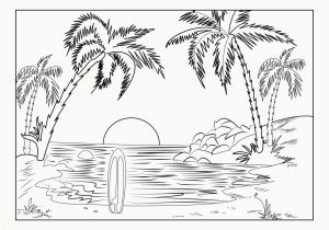 Free Printable Beach Scene Coloring Pages Scenery Coloring Pages for Adults Best Coloring Pages