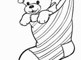 Free Printable Christmas Puppy Coloring Pages A Puppy Dog In A Christmas Stocking Coloring Page