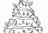 Free Printable Christmas Tree Coloring Page Drawn Christmas Tree Pretty 11 728 X 1036