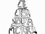 Free Printable Christmas Tree Coloring Page Merry Christmas Adult Coloring Page