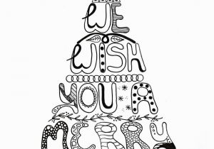 Free Printable Christmas Tree Coloring Page Merry Christmas Adult Coloring Page