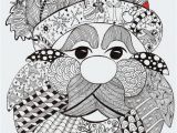 Free Printable Christmas Zentangle Coloring Pages Santa Clause Patterns