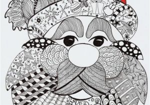 Free Printable Christmas Zentangle Coloring Pages Santa Clause Patterns