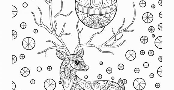 Free Printable Christmas Zentangle Coloring Pages Zentangle Christmas Reindeer Coloring Page • Free