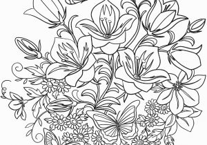 Free Printable Coloring Pages Of Flowers and butterflies butterfly and Flowers Coloring Page