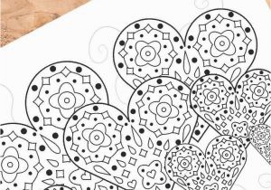 Free Printable Coloring Pages Valentine Heart Intricate Hearts Coloring Page