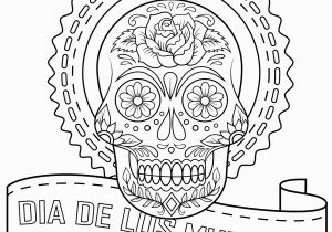 Free Printable Dia De Los Muertos Coloring Pages Dia De Los Muertos Sugar Skull Coloring Page