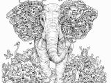 Free Printable Elephant Coloring Pages for Adults Adult Coloring Page Coloring Home