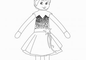 Free Printable Elf On the Shelf Coloring Pages Girl Elf On the Shelf Coloring Page She S Ready for the