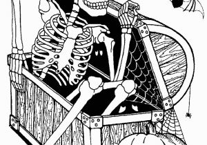 Free Printable Halloween Skeleton Coloring Pages Skeleton In Coffer Halloween Adult Coloring Pages